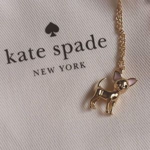 Kate Spade mini Chihuahua pendant and necklace